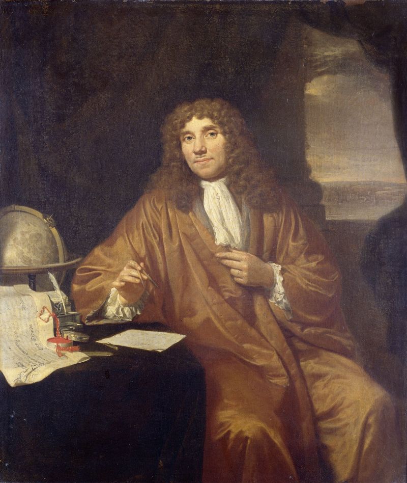 Portrait of Anthonie van Leeuwenhoek, Natural Philosopher and Zoologist in Delft, Jan Verkolje (I), 1680 - 1686