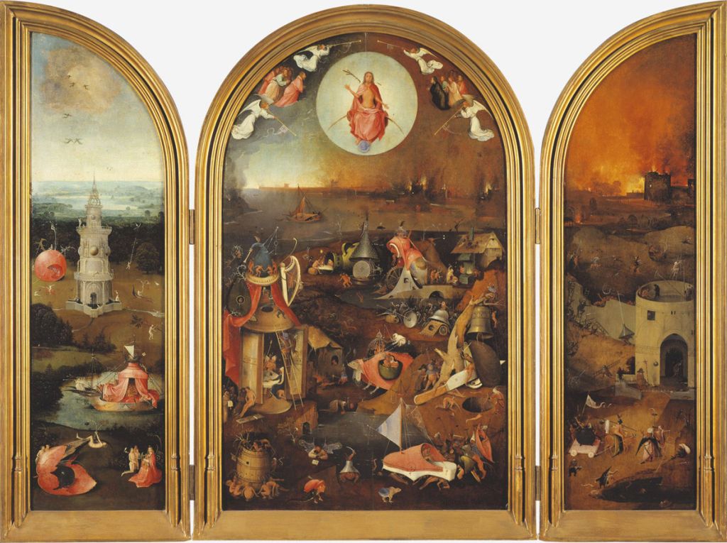 Das Juengste Gericht; Triptychon von Hieronymus Bosch im Museum Groeninge in Bruegge