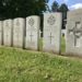 Grabsteine der alliierten Bomberbesatzung der HK-568 auf dem Militaerfriedhof in Strasbourg-Cronenbourg