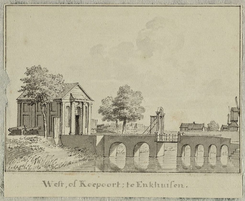 Stich Stadttor Koepoort Enkhuizen; 18. Jahrhundert