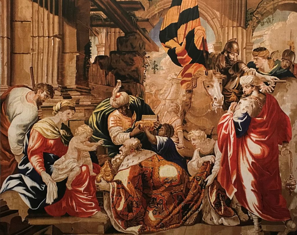 Wirkarbeit mit der Anbetung der Heiligen drei Koenige im Muenster zu Strassburg