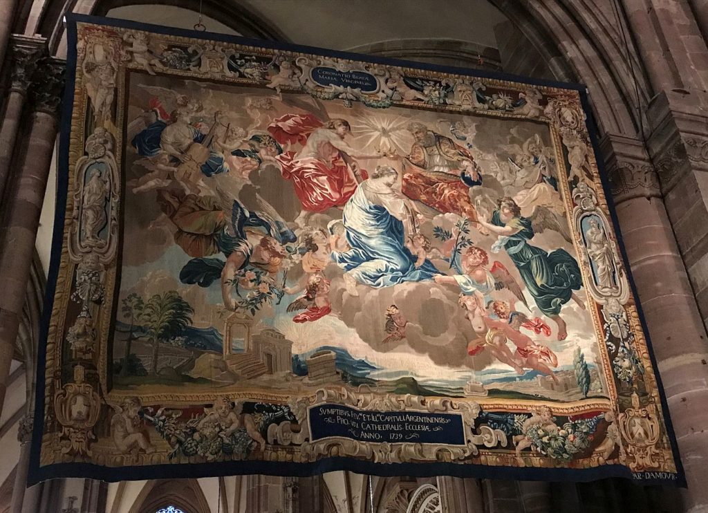 barocker Bildteppich Mariae Kroenung